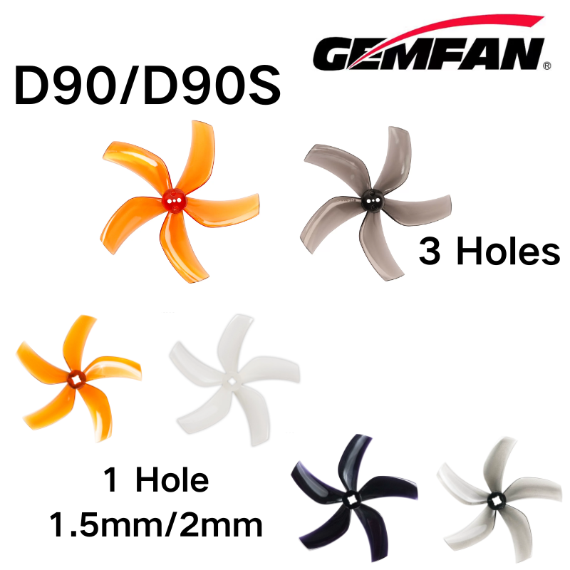 Walksnail Avatar Hd Goggles X - D90 5-Blatt-Propeller D90-5 Gemfan-Requisiten 1,5 mm/2