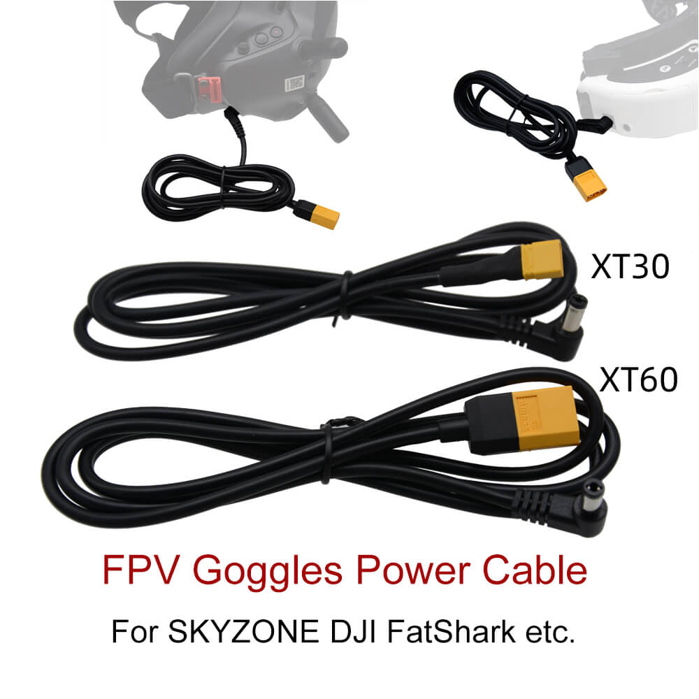 Skyzone Sky04X Pro Oled Fpv Goggles - 1,2 m FPV-Brille Stromkabel XT60 oder