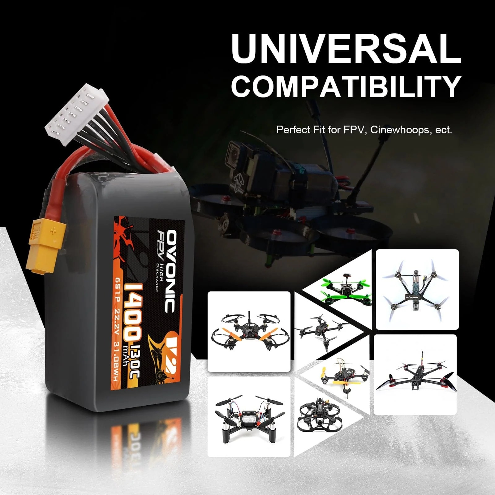 Ovonic 6S LiPo Akku 22,2V 1400 – Walksnail Avatar Hd Goggles X Bewertung und Preis